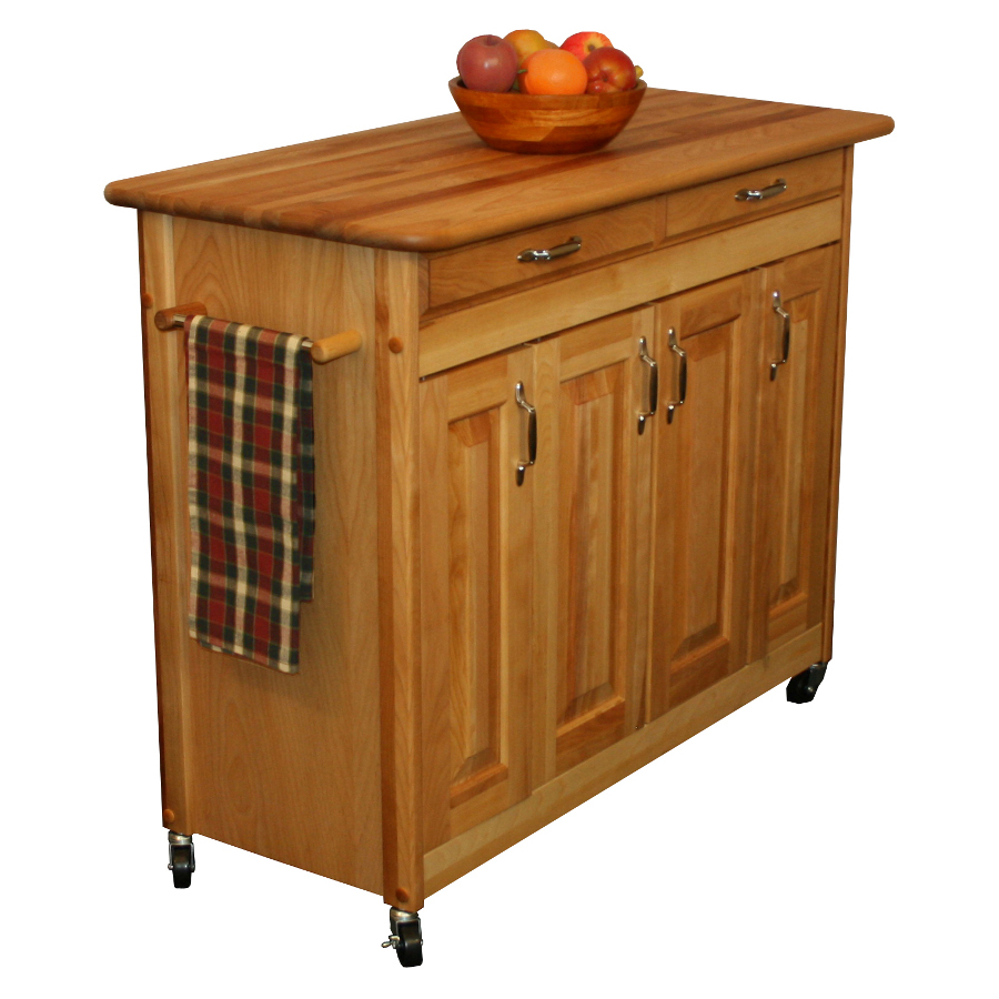 Catskill Butcher Block Kitchen Island w/ Spice Rack